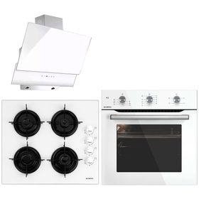 Kumtel Delux DA6 835 - KO 40TAHDF - A6SF2 Beyaz 3'lü Ankastre Set