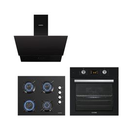 Kumtel Dokunmatik B66-S2 DDT+KO-40TAHDF+DA6-835 Siyah Ankastre Set