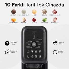 Kumtel Frosti HFRO-01 10 in 1 Frozen ve Dondurma Makinesi