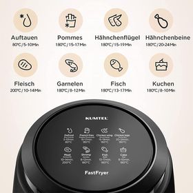 Kumtel HAF-01 4.7 lt Siyah Airfryer