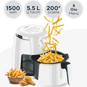 Kumtel HAF-01 XL 5.5 lt Beyaz Airfryer