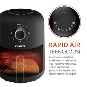 Kumtel HAF-05 Fastfryer 2 lt Yağsız Airfryer