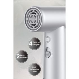 Kumtel HHD-08 Gri Mini Saç Kurutma Makinesi