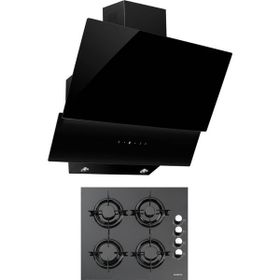Kumtel KO-735 - KO-40 THDSF Siyah 2'li Cam Ankastre Set