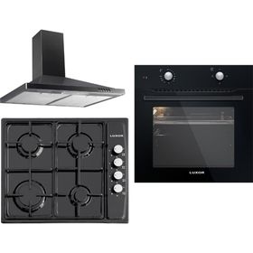Kumtel KO705-KO410-KOA6S2 Siyah Ankastre Set