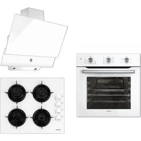 Kumtel Kristal B66S2 - KO 40TAHDF - DA6 830 Beyaz 3'lü Ankastre Set