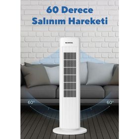 Kumtel KTF-258W Beyaz Kule Vantilatör