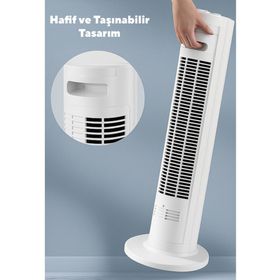 Kumtel KTF-258W Beyaz Kule Vantilatör