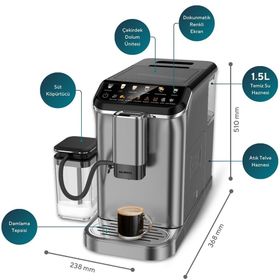 Kumtel LatteNow HCM-02 Tam Otomatik Espresso Makinesi