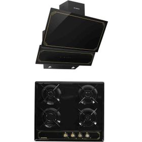 Kumtel Rustik D835 - M640 Siyah 2'li Ankastre Set