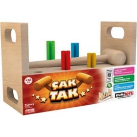 Kumtoys +12 Ay Doğal Ahşap Tak Çak