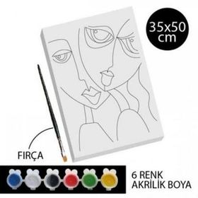 Kumtoys Desenli 35x50 Tuval Boyama Seti