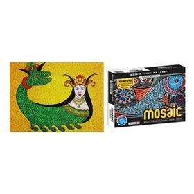 Kumtoys Tavus Kuşu Desenli 30x40 cm Jel Mozaik Kabartma Sanatı
