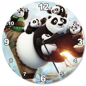 Kung Fu Panda 3 Şekilli Duvar Saati