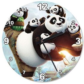 Kung Fu Panda 3 Şekilli Duvar Saati