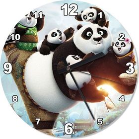 Kung Fu Panda 3 Şekilli Duvar Saati