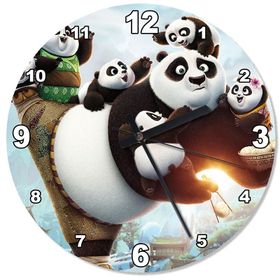 Kung Fu Panda 3 Şekilli Duvar Saati