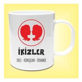 Kupa Bardak Porselen İkizler Burcu İade Garantili Porselen Kupa Bardak