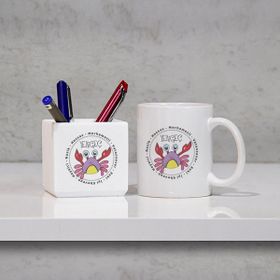 Kupa Bardak Porselen Yengec Burcu İade Garantili Porselen Kupa Bardak
