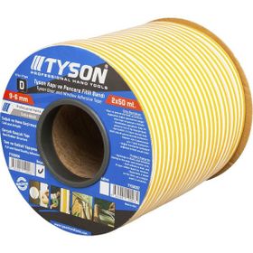 Kupa Beyaz Tyson 9x6 mm 100 mt Kapı ve Pencere Fitil Bandı
