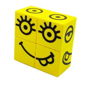 Küpss Manyetik Puzzle Suratlar - 4 Mıknatıslı Küp - Emojiler - Duygular
