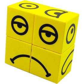 Küpss Manyetik Puzzle Suratlar - 4 Mıknatıslı Küp - Emojiler - Duygular