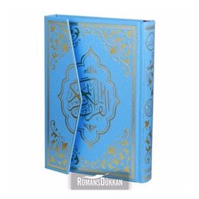 Kur'an-ı Kerim Gökkuşağı Renkli, Mavi Cilt (Mühürlü)