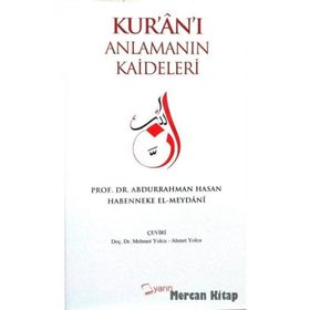 Kuranı Anlamanın Kaideleri Abdurrahman Hasan Habenneke El Meydani