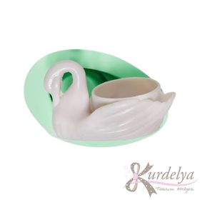 Kurdelya Kuğu Tealight Mumluk Silikon Kalıbı