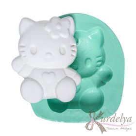 Kurdelya Oturan Hello Kitty Silikon Kalıbı