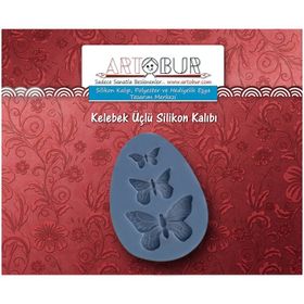 Kurdelya Üçlü Kelebek Silikon Kalıbı