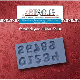 Kurdelya Yamalı Sayılar Silikon Kalıbı