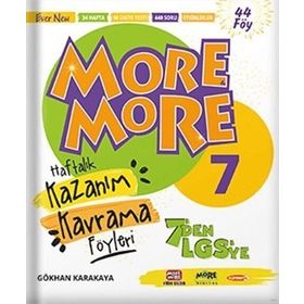 Kurmay ELT 7. Sınıf More & More Haftalık Kazanım Kavrama Föyleri