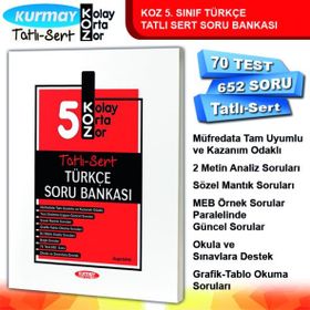 Kurmay Okul Yayınları 5. Sınıf Türkçe Koz Tatlı Sert Soru Bankası