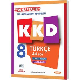 Kurmay Yayınları 8. Sınıf Haftalık Kazanım Kavrama Denemeleri Türkçe