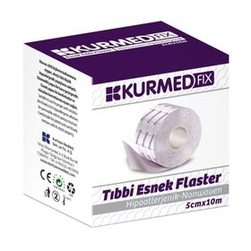 Kurmed Fix Tıbbi Esnek 5 cm x 10 m Flaster