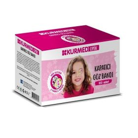 Kurmed Optik 100 Adet Kız Desenli Kapatıcı Göz Bandı