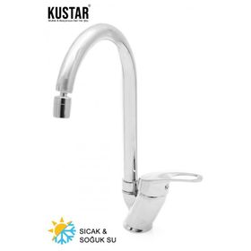 Kustar Krom Mix Kuğu Borulu Mutfak Eviye Bataryası