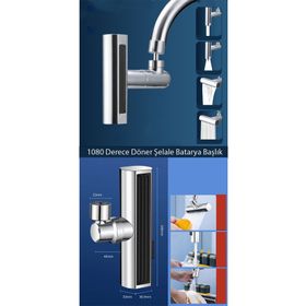 Kustar Krom Tasarruflu 4 Modlu Şelale Ayarlanabilir Musluk Başlığı Mutfak Eviye Bataryası Lavabo Bataryası
