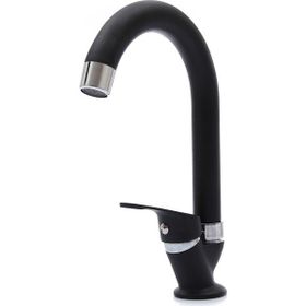 Kustar Tek Su Girişli Mix Siyah Lavabo Bataryası