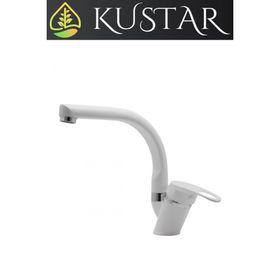 Kustar Tyal Beyaz Kısa Mix Aç Kapa Banyo Lavabo Bataryası