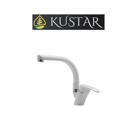 Kustar Tyal Beyaz Kısa Mix Aç Kapa Banyo Lavabo Bataryası
