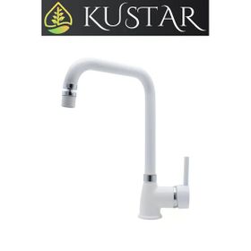 Kustar Varna Beyaz Oynar Başlıklı Aç Kapa Mix Mutfak Eviye Bataryası