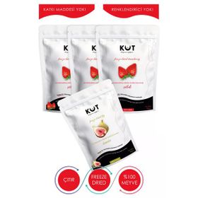Kut 3x20 gr Dondurularak Kurutulmuş Çilek + 20 gr İncir
