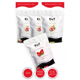 Kut 3x20 gr Dondurularak Kurutulmuş İncir ve 20 gr Çilek