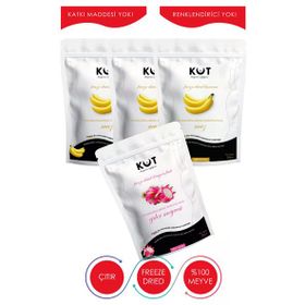 Kut 3x20 gr Dondurularak Kurutulmuş Muz + 20 gr Beyaz Ejder Meyvesi