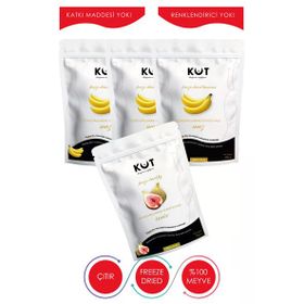Kut 3x20 gr Dondurularak Kurutulmuş Muz ve 20 gr İncir