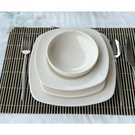 Kütahya Modern 24 Parça Günlük Beyaz Porselen Yemek Takımı