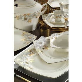 Kütahya Porselen 10364 68 Parça Bone Mare Yemek Takımı