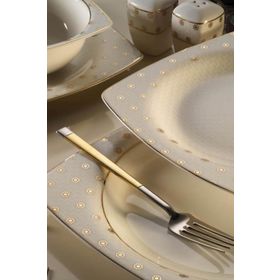 Kütahya Porselen 10365 Bone Mare 62 Parça Desenli Yemek Takımı